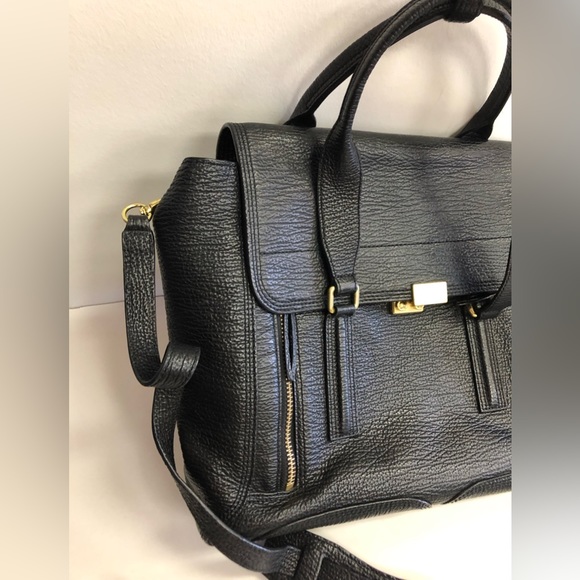 3.1 PHILLIP LIM LARGE PHASHLI CROSS BODY STRAP AND TWO SHORT HANDLES FRONT ZIPS - Picture 13 of 14